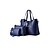 お買い得  バッグセット-女性用 バッグ PU バッグセット 3個の財布セット リボン / リベット ワイン / ライトブルー / ライトブルー