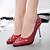 cheap Wedding Shoes-Women&#039;s Shoes PU Winter Fall Comfort Heels Stiletto Heel Pointed Toe Pearl for Casual Gold Gray Silver Red