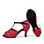 baratos Sapatos de Dança Latina-Mulheres Sapatos de Dança Sapatos de Dança Latina / Sapatos de Jazz / Tênis de Dança Têni Salto Robusto Personalizável Vermelho / Azul / Laranja / Couro / Ensaio / Prática
