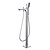 baratos Torneiras de Banheira-Torneira de Banheira - Moderna Cromado Montagem de Chão Válvula Cerâmica Bath Shower Mixer Taps / Monocomando e Uma Abertura