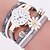 cheap Bracelet Watches-Women&#039;s Bracelet Watch Quartz Quilted PU Leather Black / White / Blue Hot Sale Cool / Analog Flower Casual Fashion - Black White Red