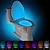 billige Originale LED-lamper-cool gave LED toiletsæde natlys badeværelsesskål bevægelsesaktiveret detektionssensor 8-farve skiftende vandtæt vaskerum til voksent barn