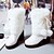 cheap Women&#039;s Boots-Women&#039;s Leatherette Fall / Winter Comfort / Snow Boots Boots Walking Shoes Chunky Heel Round Toe Pom-pom White / Black / Gray