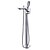 billige Badekarsarmaturer-Badekarshaner - Moderne Krom Fritstående Keramik Ventil Bath Shower Mixer Taps / Enkelt håndtag Et Hul