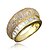 billige Motering-Dame Ring Kubisk Zirkonium Gull Hvit Gullbelagt 18K Gull damer Dubai Iced Out Bryllup Fest Smykker