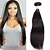 abordables Extensions cheveux colorés naturels-Lot de 3 Tissage de cheveux Cheveux Brésiliens Droit Extensions de cheveux humains Cheveux Vierges Naturel Tissages de cheveux humains 8-30 pouce Nature Noir / 10A