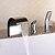 abordables Grifería para bañera-Grifo de bañera - Modern Cromo Muy Difundido Válvula Cerámica Bath Shower Mixer Taps / Latón / Sola manija Tres Agujeros
