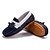 abordables Zapatillas de niño-Chico Zapatos Ante Primavera / Otoño Confort Zapatos de taco bajo y Slip-On Cierre Autoadherente para Azul Oscuro / Amarillo