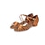 olcso Latin cipők-Női Latin cipő Otthoni Szatén Alap Egyszerű Csokornyakkendő Egyszínű Alacsony Vaskosabb sarok Fém csat Gyermek Sötétbarna Meztelen