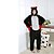 cheap Kigurumi Pajamas-Adults&#039; Kigurumi Pajamas Bat Onesie Pajamas Velvet Mink Black Cosplay For Men and Women Animal Sleepwear Cartoon Festival / Holiday Costumes