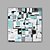 olcso Absztrakt festmények-Hang festett olajfestmény Kézzel festett - Absztrakt Klasszikus Modern Tartalmazza belső keret / Nyújtott vászon