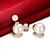 ieftine Cercei la Modă-Pentru femei Perle Cercei Stud - Aur roz, Perle, Placat Cu Aur Roz Alb / Negru Pentru Nuntă Petrecere Zilnic