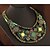 cheap Necklaces-Women&#039;s Collar Necklace Double Layered Double Ladies Geometric Bohemian European Synthetic Gemstones Resin Alloy Orange Green Necklace Jewelry For Party Daily