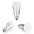 cheap Light Bulbs-3pcs 8.5 W LED Globe Bulbs 880 lm E26 / E27 A80 1 LED Beads COB Waterproof Sensor Infrared Sensor Natural White RGB 85-265 V / Dimmable / 3 pcs / RoHS