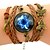 cheap Bracelets-Women&#039;s Charm Bracelet Wrap Bracelet Leather Bracelet Layered Rope Plaited Wrap Star Galaxy Infinity Personalized Fashion Inspirational Multi Layer Synthetic Gemstones Bracelet Jewelry Red / Blue