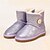 זול נעלי בנות-בנות נעליים נצנצים חורף מגפי שלג נוחות מגפיים עקב שטוח נצנצים עבור קזו&#039;אל כתום פוקסיה סגול בהיר אדום ורוד