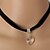 cheap Necklaces &amp; pendants-Choker Necklace Pendant Necklace For Women&#039;s Onyx Crystal Party Wedding Casual Crystal Lace Heart Black / Tattoo Choker Necklace