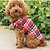 Χαμηλού Κόστους Ρούχα για σκύλους-Γάτα Σκύλος Φανέλα Καρό / Τετραγωνισμένο Κλασσικό Καθημερινά Ρούχα για σκύλους Κόκκινο Μπλε Πράσινο Στολές Βαμβάκι XS Τ M L