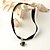 cheap Necklaces &amp; pendants-Choker Necklace Pendant Necklace For Women&#039;s Onyx Crystal Party Wedding Casual Crystal Lace Heart Black / Tattoo Choker Necklace