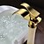 billige Baderomskraner-Baderom Sink Tappekran - Foss Ti-PVD Centersat Enkelt Håndtak Et HullBath Taps / Messing