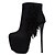 cheap Women&#039;s Boots-Women&#039;s Boots Fashion Boots Winter Fleece Dress Stiletto Heel Platform Black Dark Brown 5in &amp; over