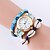 cheap Bracelet Watches-Women&#039;s Fashion Watch Wrist watch Bracelet Watch Colorful Quartz PU Band Vintage Bohemian Charm Bangle Cool Casual Multi-Colored Strap Watch