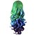 זול פיאות סינטטיות אופנתיות-פאות סינתטיות Body Wave עם פוני שיער סינטטי פאה בגדי ריקוד נשים ללא מכסה ירוק