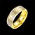 preiswerte Ringe für Herren-Herrn Ring Verlobungsring Golden Edelstahl vergoldet Personalisiert Europäisch Erste Schmuck Hochzeit Party Schmuck Alphabet Form