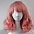 cheap Synthetic Trendy Wigs-Synthetic Wig Straight Straight With Bangs Wig Pink Short Pink Synthetic Hair Women&#039;s Middle Part Pink