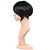cheap Synthetic Trendy Wigs-Synthetic Wig Wavy Wavy Wig Short Jet Black #1 Synthetic Hair Women&#039;s Black