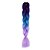 cheap Crochet Hair-purple blue violet ombre crochet 24 yaki kanekalon 3 tone jumbo braids 100g synthetic hair with free hook