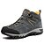 baratos Sapatos Desportivos para Homem-Masculino Sapatos Couro Inverno Conforto Tênis Aventura Rasteiro Ponta Redonda Presilha Para Casual Azul Escuro Cinzento Khaki