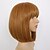 abordables Perruques Synthétiques Sans Bonnet-Perruque Synthétique Droit Droite Bob Coupe Carré Perruque Auburn Cheveux Synthétiques Femme Marron