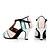 baratos Sapatos de Dança Latina-Mulheres Sapatos de Dança Sapatos de Dança Latina / Sapatos de Jazz / Tênis de Dança Têni Salto Robusto Personalizável Vermelho / Azul / Laranja / Couro / Ensaio / Prática