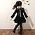 olcso Ruhák-Girls &#039; Hosszú ujj Egyszínű 3D nyomtatott grafika Ruhák Elegáns ruházat Pamut Ruha Tél Kisgyermek Napi Sport