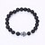 cheap Bracelets-Onyx Natural Stone Black Lava Charm Bracelet Bead Bracelet Beaded Evil Eye Fashion Synthetic Gemstones Bracelet Jewelry Black For Party Gift