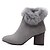 cheap Women&#039;s Boots-Women&#039;s Boots Other Fleece Microfibre Fur Office &amp; Career Dress Party &amp; Evening Chunky Heel Zipper Black Gray