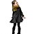 tanie Sukienki-Dziewczyny &#039; Długi rękaw Solidne kolory Grafika drukowana 3D Sukienki Elegancka odzież Bawełna Sukienka Zima Brzdąc Codzienny Sport