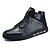 abordables Zapatillas de hombre-Hombre Zapatos Semicuero Primavera Verano Otoño Invierno Confort Zapatillas de deporte Para Casual Negro Rojo