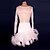 Χαμηλού Κόστους Latin Ρούχα Χορού-Λάτιν Χοροί Φορέματα Γυναικεία Επίδοση Spandex / Δαντέλα / Οργάντζα Βολάν Μακρυμάνικο Ψηλό Φόρεμα