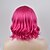 baratos Perucas Sintéticas sem Touca-peruca sintética onda natural kardashian onda natural peruca rosa cabelo curto vermelho sintético feminino rosa