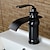 billige Klassisk-håndvask vandhane - vandfald olie-gnidet bronze udbredt enkeltgreb et hulbad vandhaner / art deco / retro / ja / rustfrit stål / messing