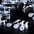 abordables Guirlandes Lumineuses LED-JIAWEN 4.6m Guirlandes Lumineuses 30 LED LED Dip Blanc Chaud / RVB / Blanc Imperméable Alimentation Solaire 1 set / IP65