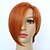 abordables Perruques Synthétiques Sans Bonnet-Perruque Synthétique Droit Droite Avec Frange Perruque Marron Cheveux Synthétiques Femme Rouge