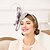cheap Headpieces-Flax Rhinestone Feather Net Fascinators Hats Headpiece Elegant Style