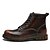 cheap Men&#039;s Boots-Men&#039;s Shoes Leather Winter Fall Combat Boots Comfort Boots Walking Shoes Lace-up for Casual Office &amp; Career Outdoor Black Gray Red Light