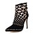 cheap Women&#039;s Boots-Women&#039;s Shoes Leatherette Spring / Summer / Fall Comfort / Novelty / Gladiator Sandals Stiletto Heel Rivet Black / Wedding