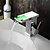 זול ברזים לחדר האמבטיה-חדר רחצה כיור ברז - מפל מים / נפוץ / LED ברונזה ששופשפה בשמן סט מרכזי חור ידית אחת אחתBath Taps