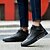 abordables Zapatillas de hombre-Hombre Zapatos Semicuero Primavera Verano Otoño Invierno Confort Zapatillas de deporte Para Casual Negro Rojo