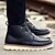 ieftine Cizme Bărbați-Bărbați Pantofi Imitație de Piele Primăvară Toamnă Iarnă Confortabili Cizme de Combat Cizme Pentru De Atletism Casual Negru Galben Maro